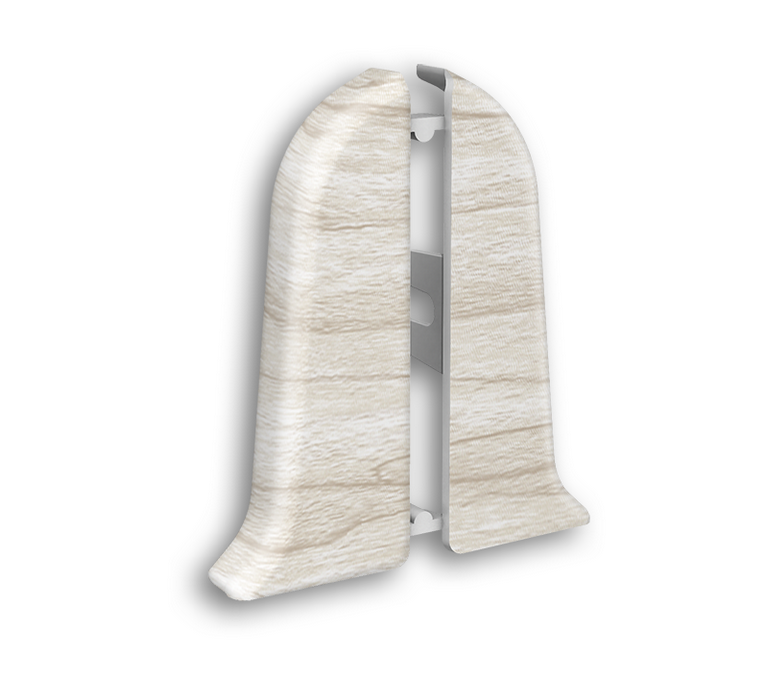 Торцевые (10 пар) для плинтуса "Идеал Классик" 55мм, 267 Клен белый