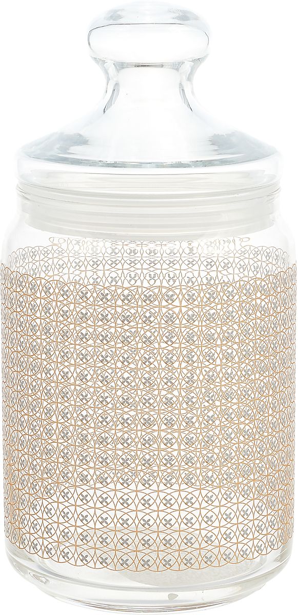 БАНКА СТЕКЛ. ДЛЯ ПРОДУКТОВ ГЕЛАКСИ ГОЛД С КРЫШКОЙ 1 Л P2056