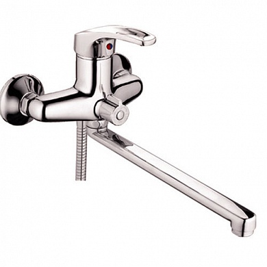 Смеситель для ванны LIGEYA одноручный с длинным изливом 30см L2227 