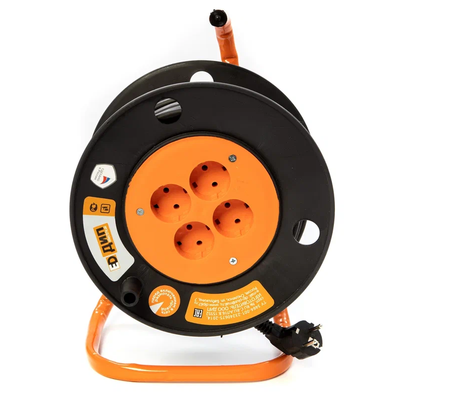 Удлинитель на катушке РБК-4 4ГН 2х2,5 16А 20М (ДИП)  /073,118/073- купить в АПлайн