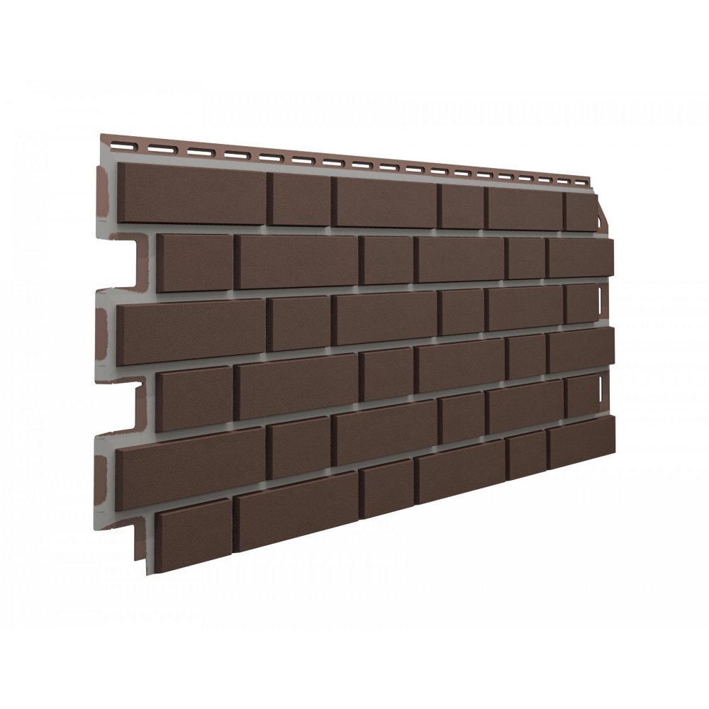 Фасадная панель "ТехноНИКОЛЬ" Оптима Кирпич темно-коричневый 1х0,42м / 0,42м2