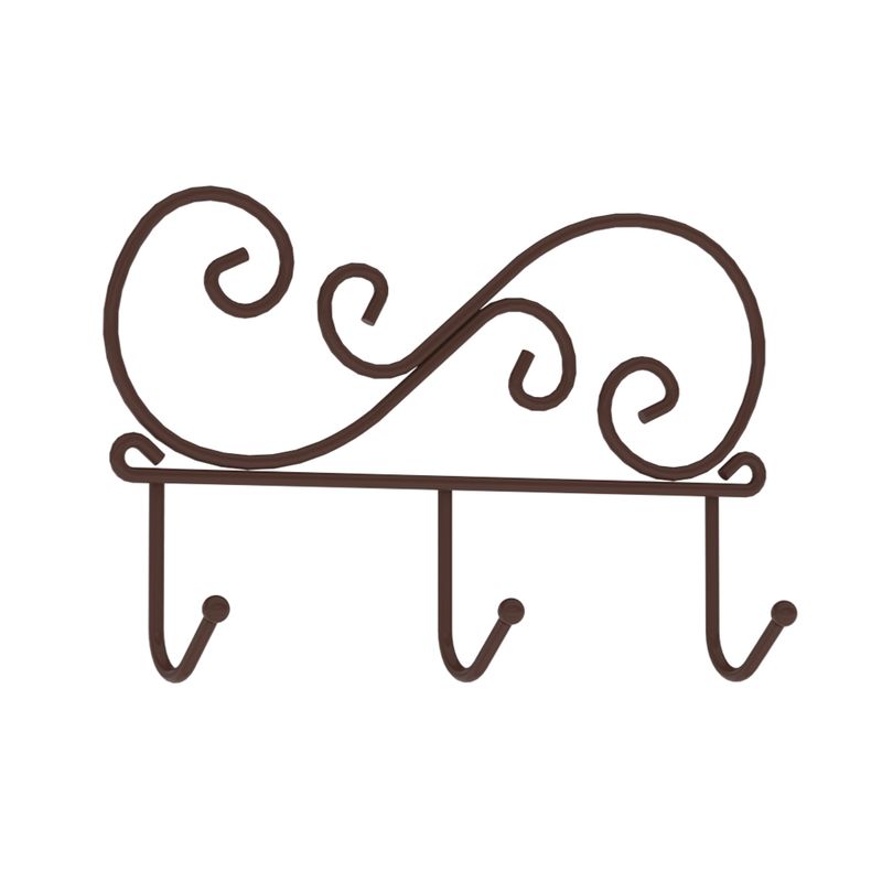 Вешалка металл. КРУЖЕВА 3 коричневая ВН 275 КОР