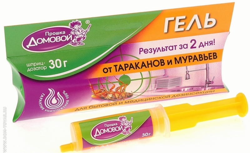 ГЕЛЬ ДОМОВОЙ ПРОШКА ОТ ТАРАКАНОВ ШПРИЦ 30ГР.