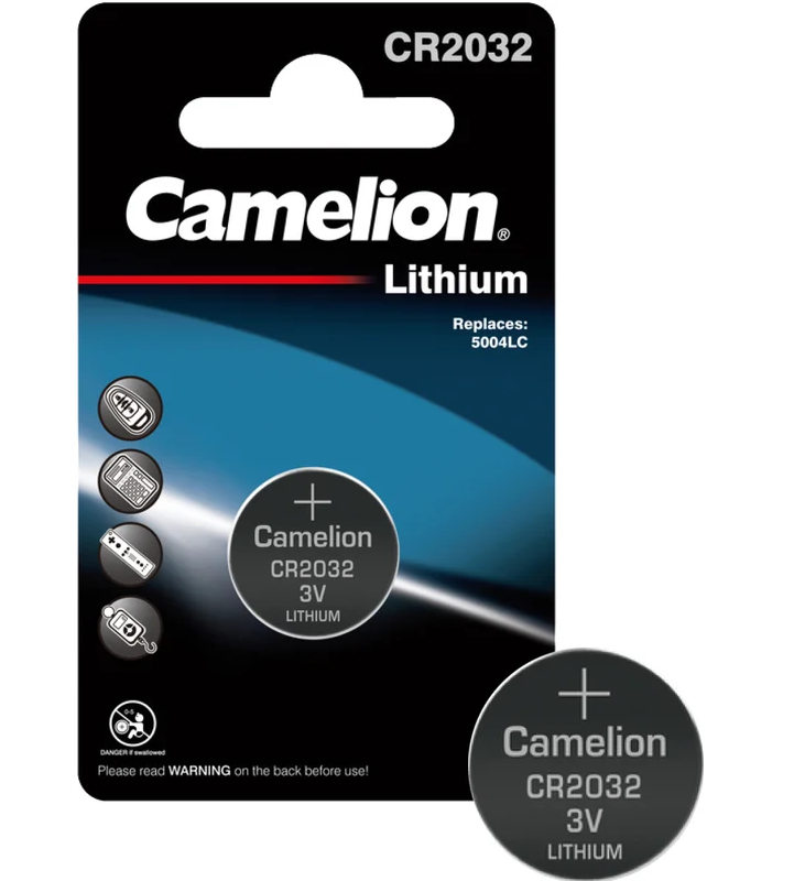 Элемент питания CR2032 литиевый Camelion 1шт.
