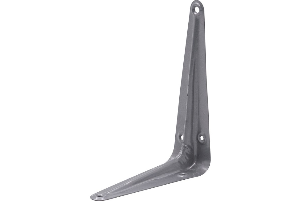 Уголок для полок серебро 100х125