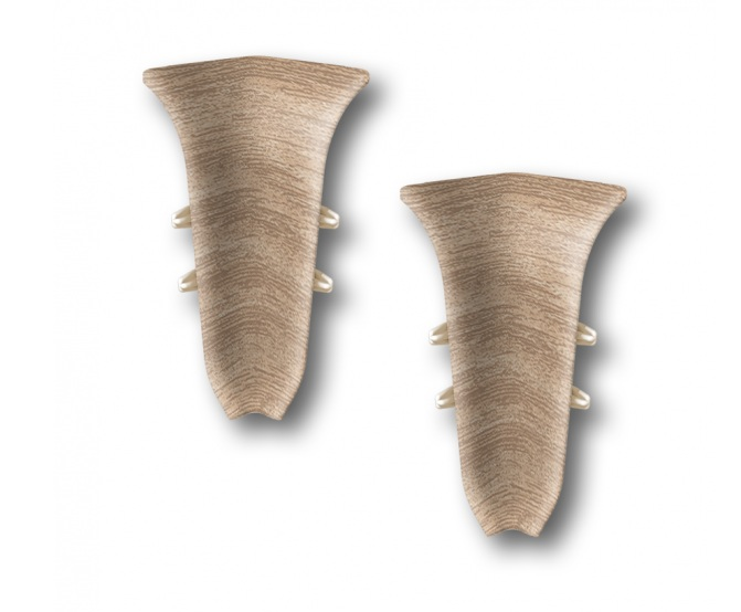 Угол вн. для плинтуса "Идеал Классик" 55мм (2 шт во флоупаке), 203 Дуб беленый