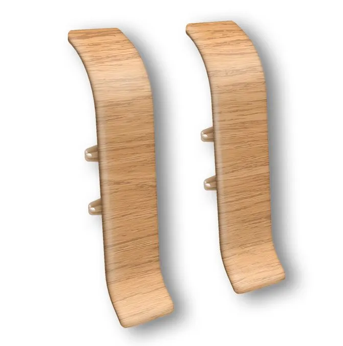 Соединитель для плинтуса "Идеал Классик" 55мм (2 шт во флоупаке), 201 Дуб