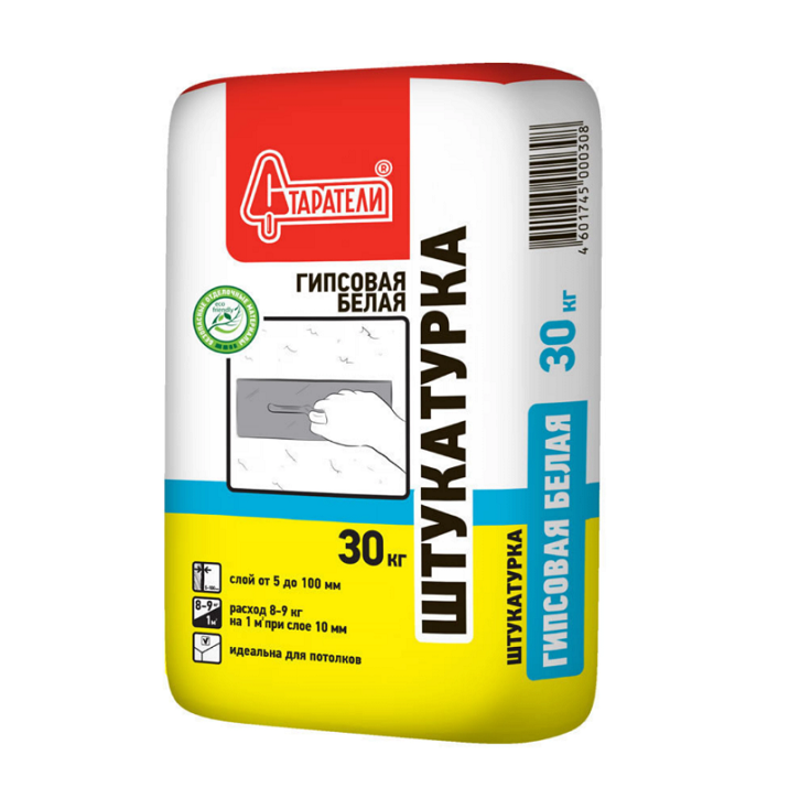 Штукатурка "Старатели" гипсовая белая 30кг