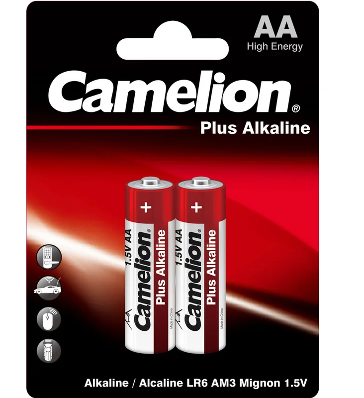 Элемент питания АА алкалиновый (LR6) Camelion 2шт.