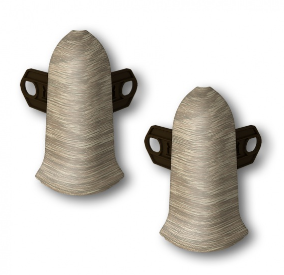 Угол нар. для плинтуса "Идеал Классик" 55мм (20 шт в уп.), 208 Дуб мокко