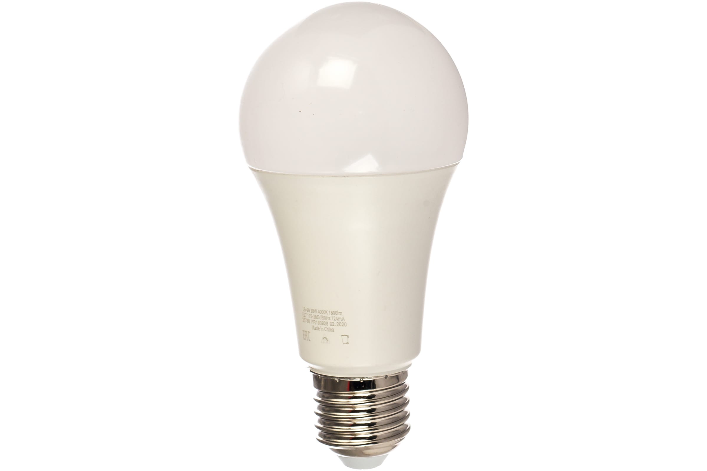 ЛАМПА СВЕТОДИОД. Е27 "FERON" А65 20W(1800ml) 4000К 4К ХОЛ. СВЕТ 135Х65ММ LB-98 арт.25788 (375)25788- купить в АПлайн