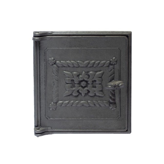 Дверка топочная ДТ-4к 270х295мм крашеная черная / Балезино