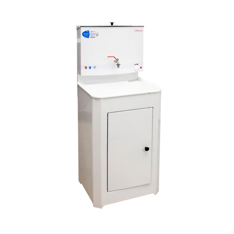 Умывальник дачный "Акватекс" металл. 500х430 белый (ЭВН-20л +мойка ПЛАСТ.) 