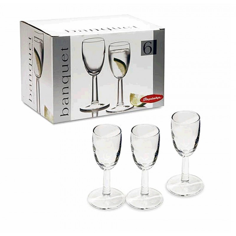 НАБОР РЮМОК СТЕКЛ.Д/ВОДКИ 63МЛ 6шт /44405B/