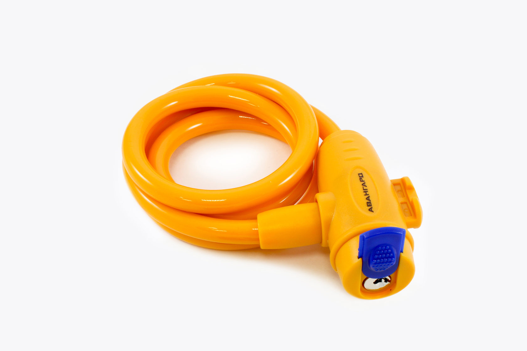 Замок велосипедный Авангард ВС-Т10 (1000х10мм) Техно Оранж с тросом 