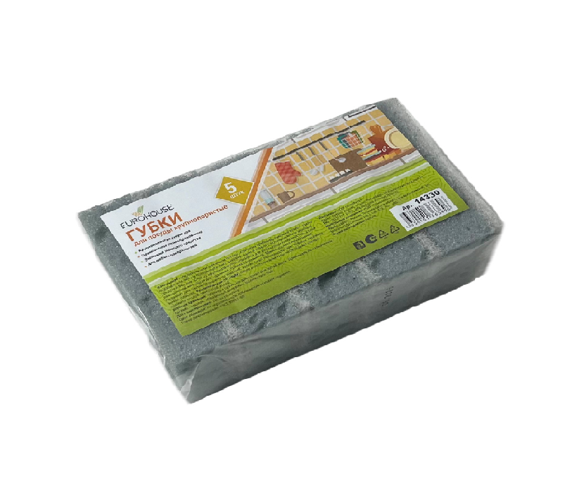 Губки для посуды крупнопористые 5шт 14330