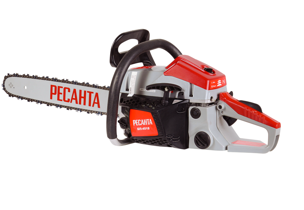 Бензопила РЕСАНТА БП-4518 3,13л.с, шина 18", шаг цепи 0,375", толщ. звена 1,5мм, 2Т
