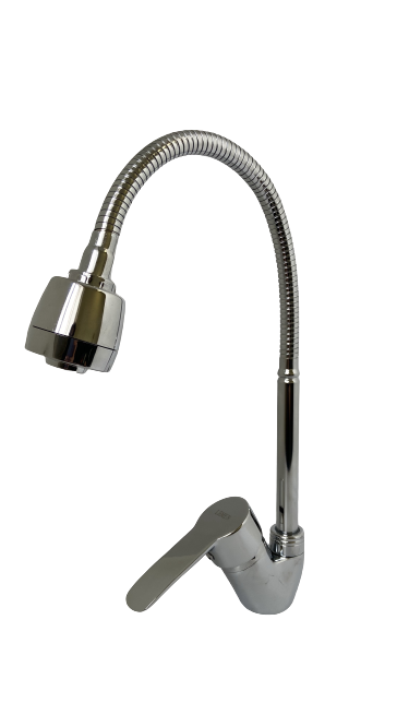 Смеситель для кухни LEMEN однор.(35) LС-91315-N19 утка,гайка,гиб.излив