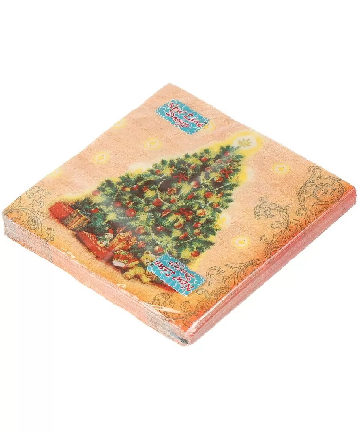 Салфетки бумажные New Line Design Ёлка 20шт 3слоя 33х33.6см 491361