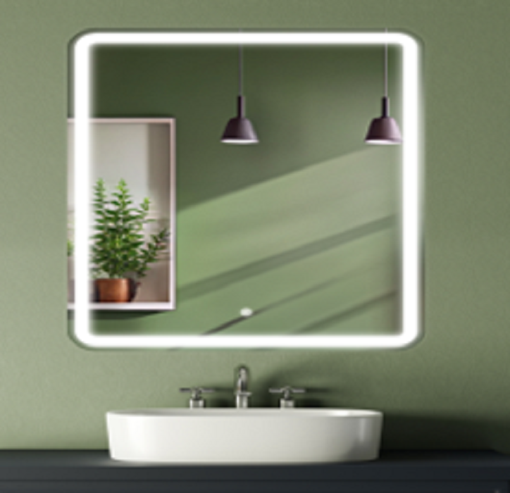 Зеркало "Балатон Лайт" 60х80см с подсветкой, 2 варианта навеса BA80X60L BA80X60L- купить в АПлайн