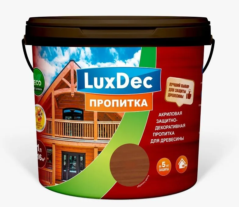Пропитка для дерева LuxDec акриловая светлый дуб 1л*** 14560- купить в АПлайн