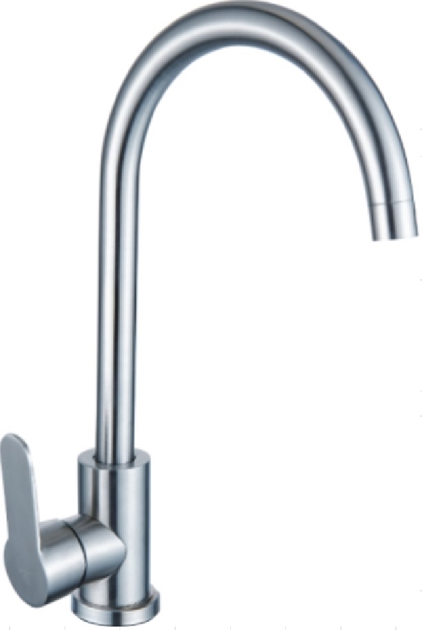 Смеситель для кухни АНТЕЙ Парма  с высоким изливом, нерж.сталь 697025-ANT