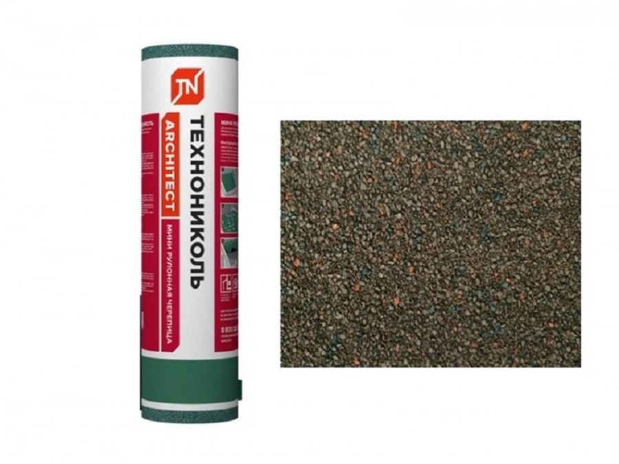 Мини рулонная черепица Технониколь 0,5х5м рул.коричневая