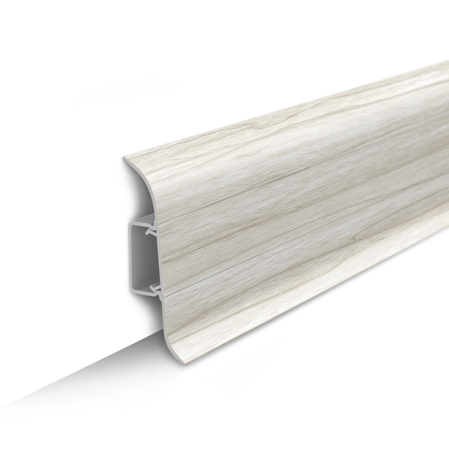 Плинтус ПВХ 2,2м с мягк. краем 55мм "Идеал Классик", 267 Клен белый