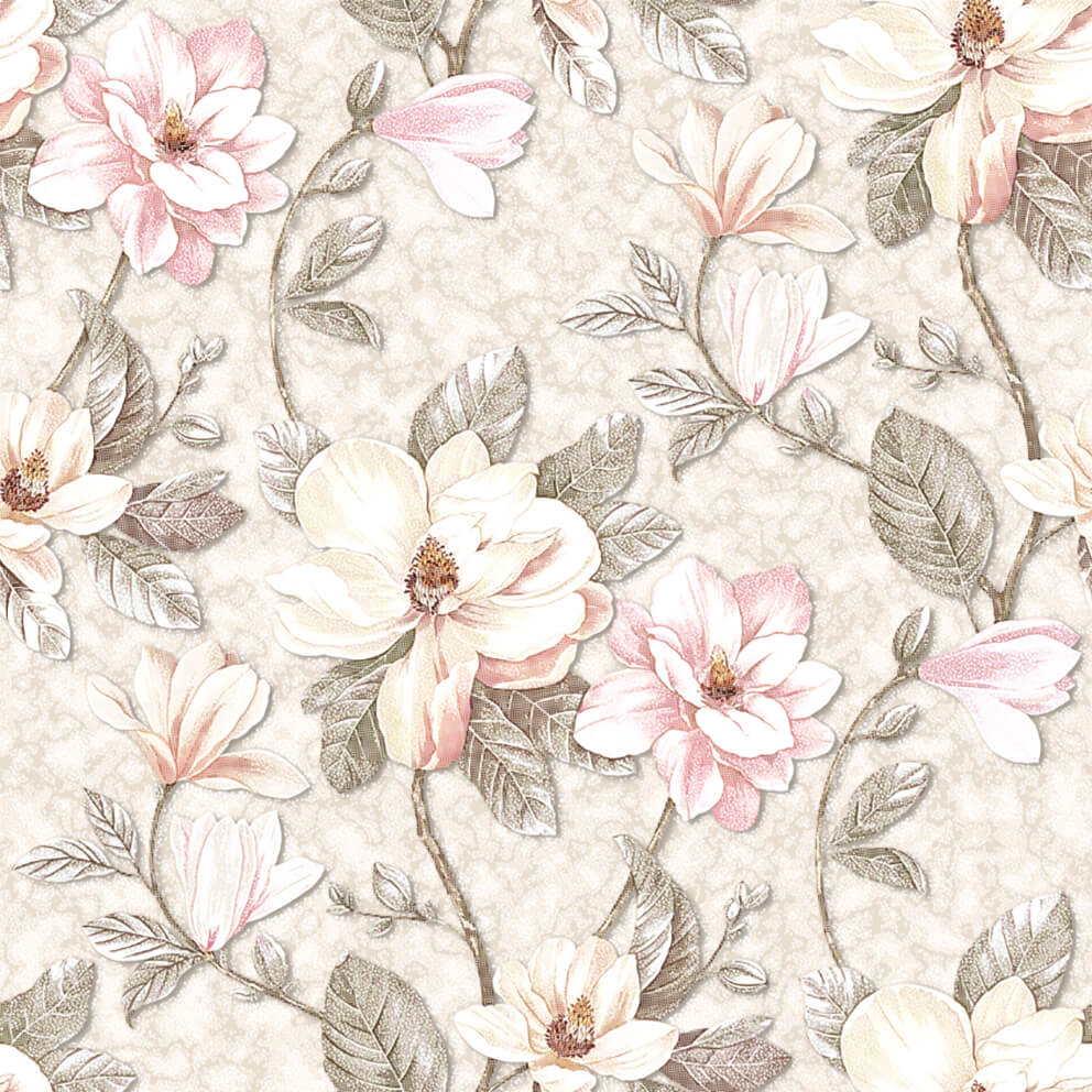 Обои бумажные акриловая пена Фокс Магнолия 0,53х10м 10653