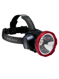 Фонарь налобный КОСМОС  H5WCOBLED 1св/д 5W (220lm), красночерный/пластик, встроен. зарядка USB /970/970- купить в АПлайн