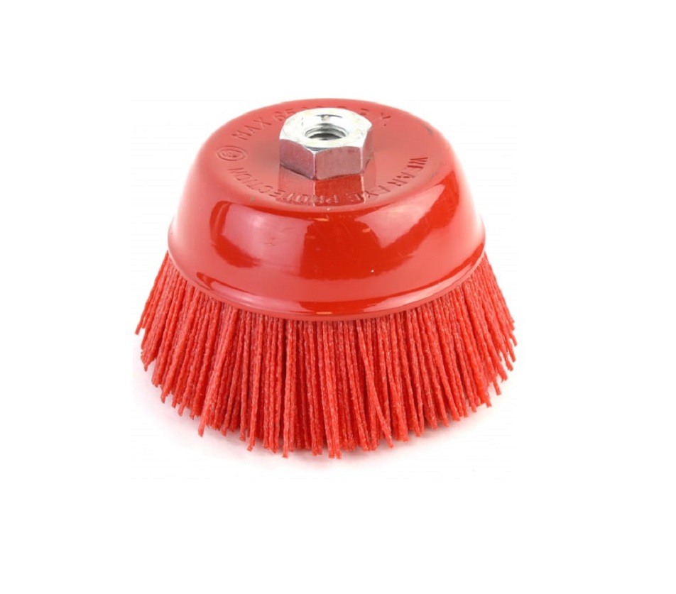 Корщетка для УШМ чашечная 65мм нейлоновая, гайка М14 38796 