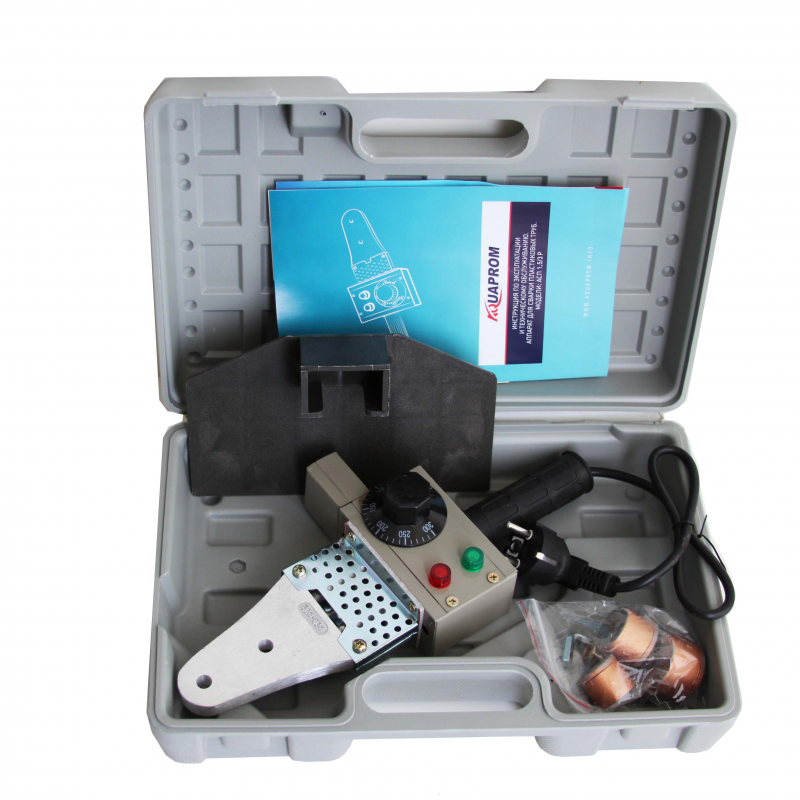Сварочный аппарат AQUAPROM P40/3 1500 Вт PP-R (Насадки 20-32) пластиковый бокс