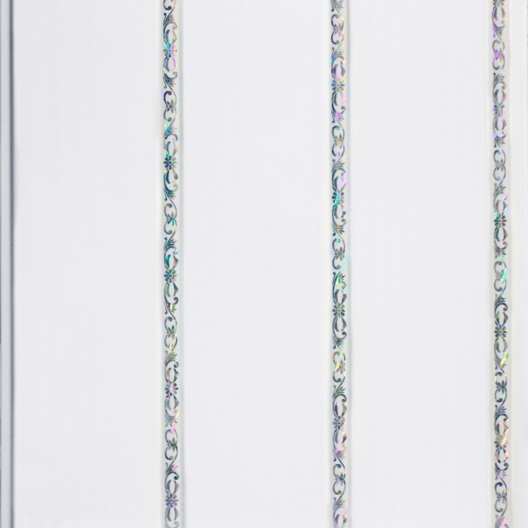 Панель ПВХ Софитто (белый лак) 3 полосы элегия 0,24х3,0м 