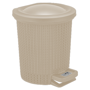 Контейнер для мусора пласт. AJUR SOUL 6л айвори с педалью SV4064АЙВ