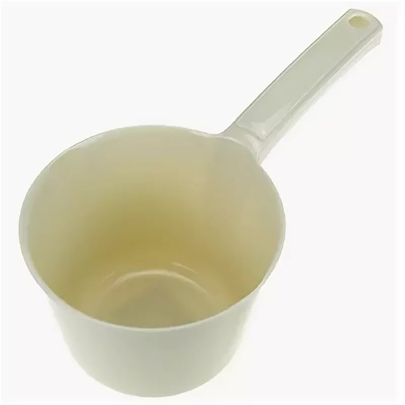 Ковш пласт. 1л белый ротанг М1215