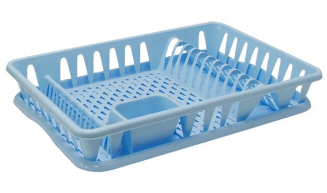 Сушилка для посуды пласт. голубая М1169