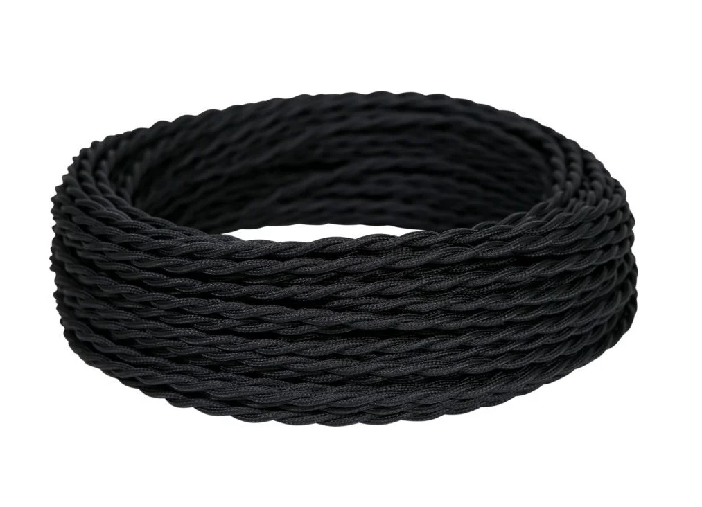 Провод витой "Ретро" ПуГВнг-LS 2х2,5 1м черный Мезонинъ GE70142-05 (594) 