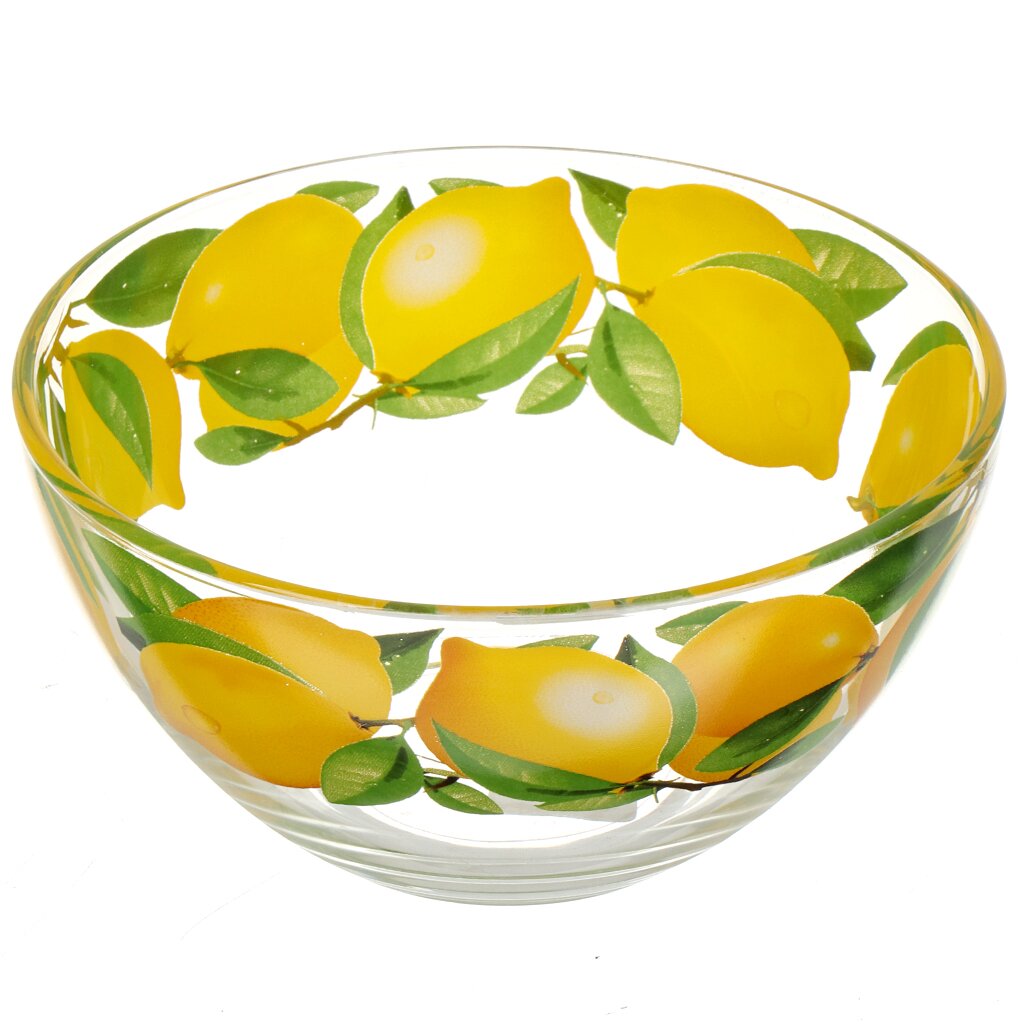 Салатник стекл. Лимоны 0,7л 16см 425/1-Д 