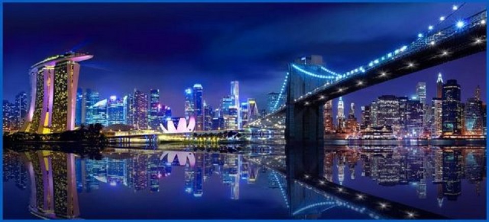 Фотообои "Городская панорама" 6л. 134х294