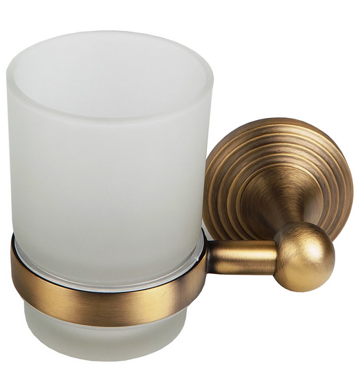 Стакан для зубных щеток с держателем бронза АВ 6684 арт.102201