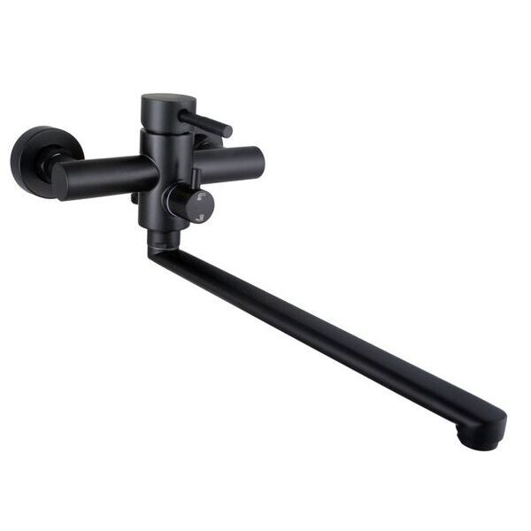 Смеситель для ванны GOTA ROCIO BLACK&WHITE DW0202-Z11 1/10 с длинным черным изливом 300мм G016094