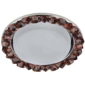 СВЕТИЛЬНИК ВСТР. "ЭРА" DK82 CH/TEA "ЭРА"ДЕКОР  MR53 50W  ХРОМ-КОРИЧ. 1649  /649/