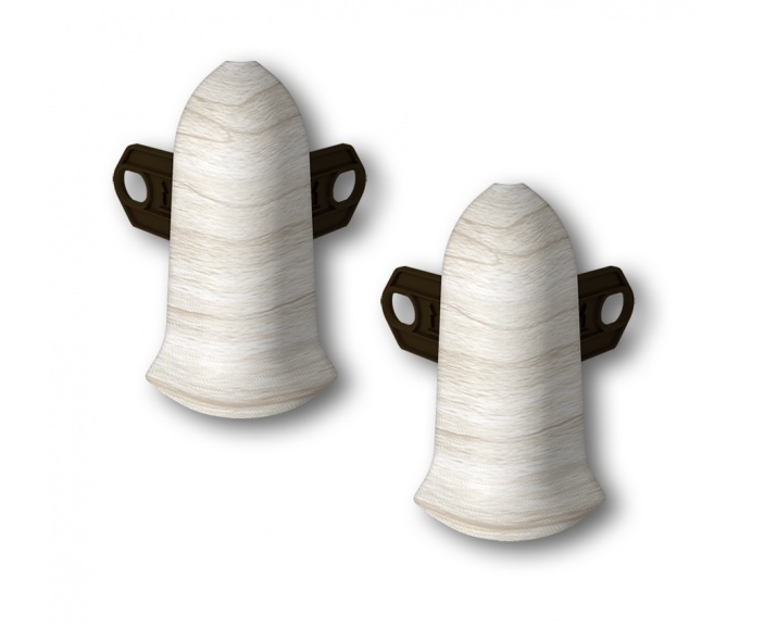 Угол нар. для плинтуса "Идеал Классик" 55мм (20 шт в уп.), 267 Клен белый