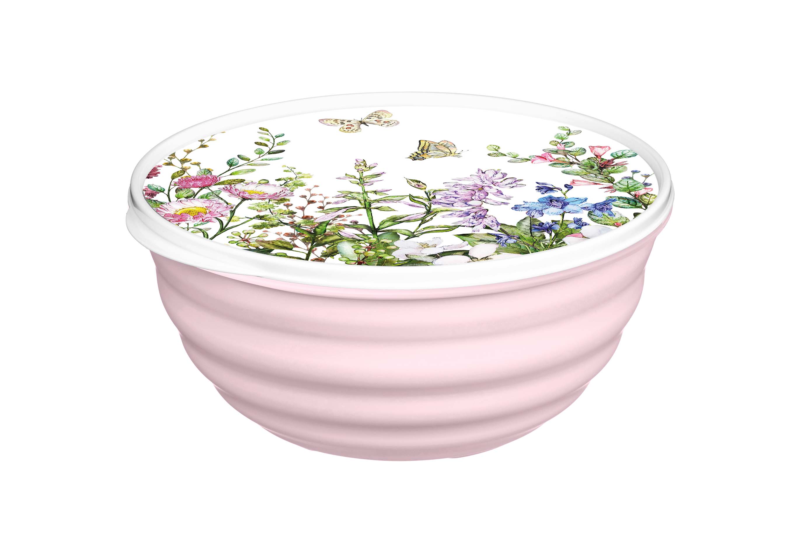 Миска пласт. Latina 3,2л Цветущий луг с крышкой с декором Хомвер 223111890/00