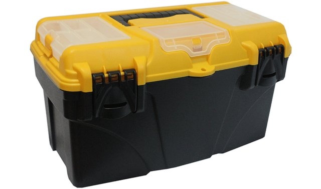 Ящик для инструментов ТИТАН 18" черный с желтым М2938