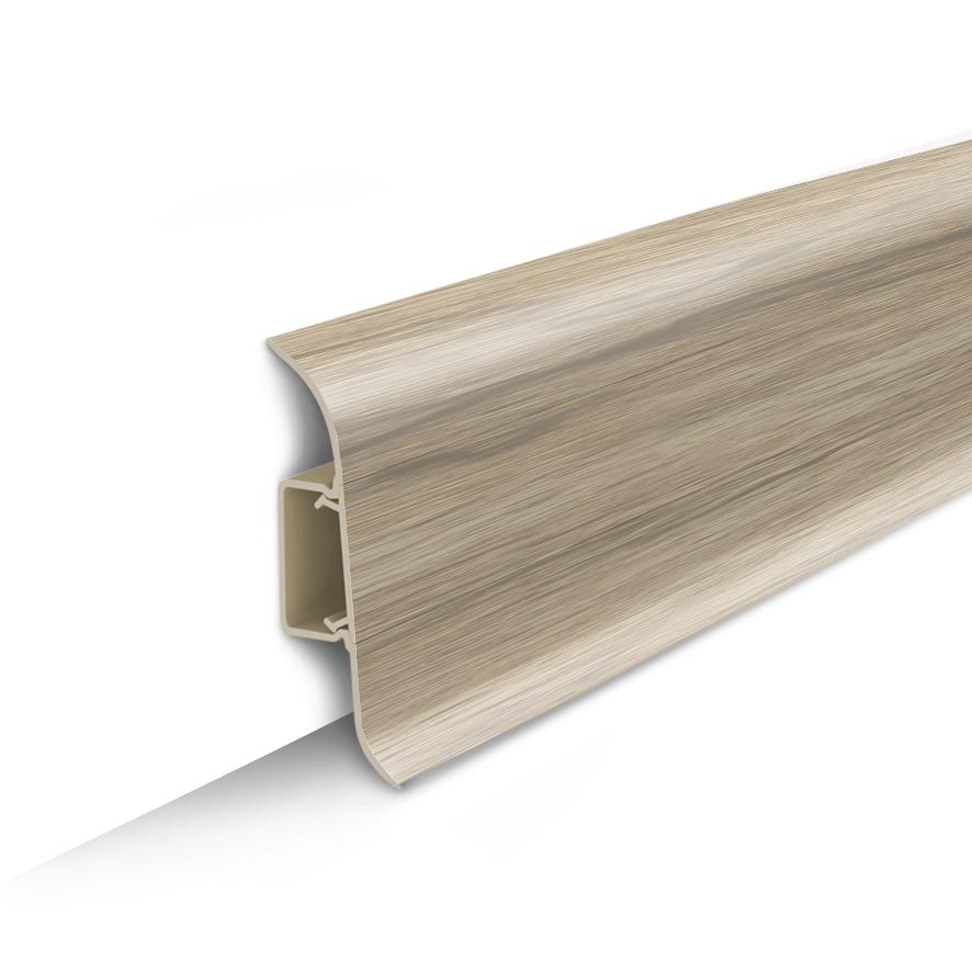 Плинтус ПВХ 2,2м с мягк. краем 55мм "Идеал Классик", 263 Клен северный