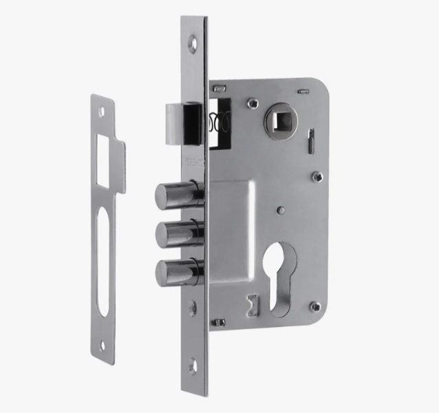 Корпус замка под цилиндр НОРА-М КЗВР-120 (62 мм) хром