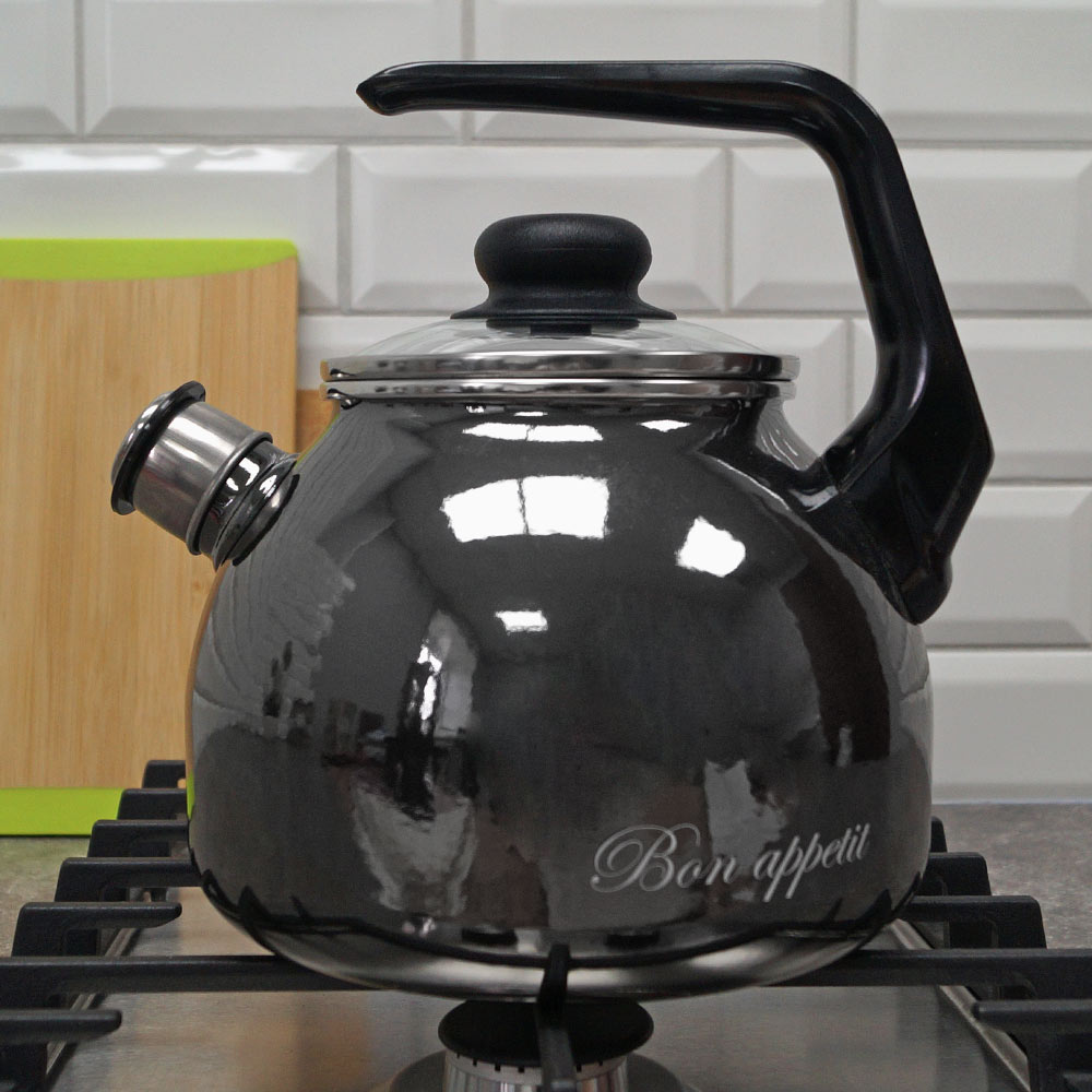 Чайник эмал. BON APPETIT 3л микс со свистком 1R12
