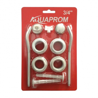 Комплект фитингов для радиаторов Аквапром 1х3/4 (2 кронштейна, комплект 1/2) -  - купить в АПлайн