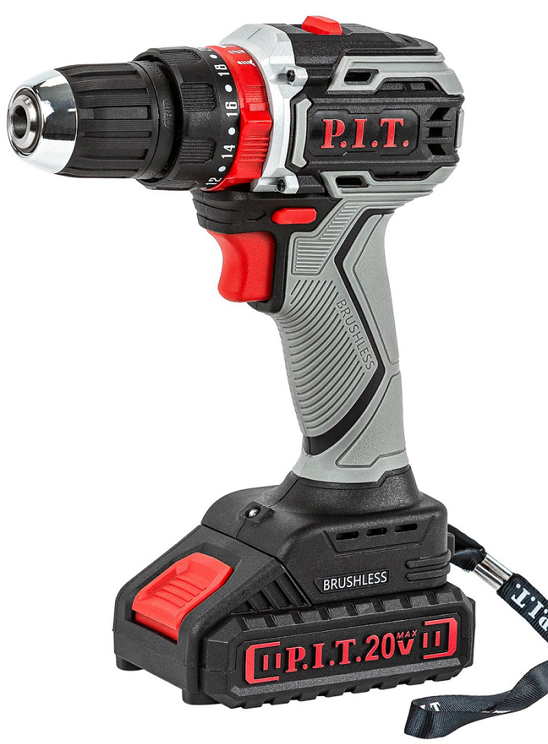 Дрель-шуруповерт аккумуляторная 20В, 40Hm, 2х1,5Ач P.I.T PSR18-D4